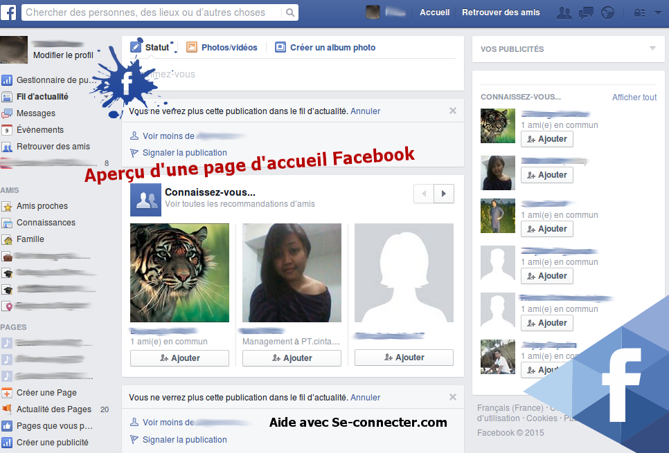 Connecter facebook me sur Récupérer un